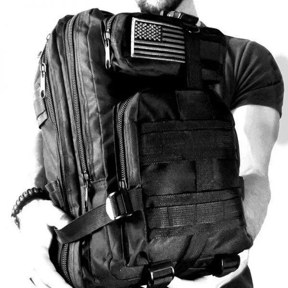EVATAC Tactical Backpack Black 25L NEW - Picture 2 of 11
